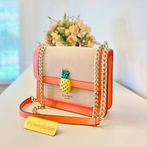Kate Spade purse remi pineapple flap chain crossbody